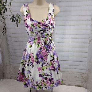 Ruby Rox Purple Floral Sleeveless Dress Size 5